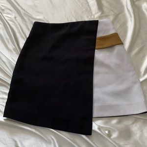 Forever21 mini skirt, black and white, xs